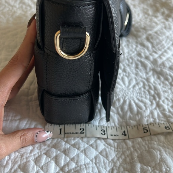Viola Castellani Black Woven Leather Crossbody Bag - Picture 11 of 14
